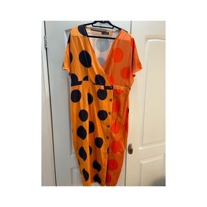 SHEIN polka dot wrap dress 2X